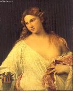 TIZIANO Vecellio Flora er oil painting reproduction